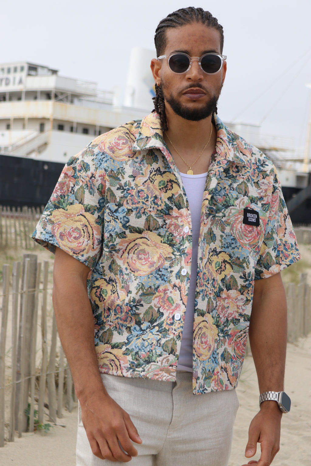 Veste - Tissage Fleurs