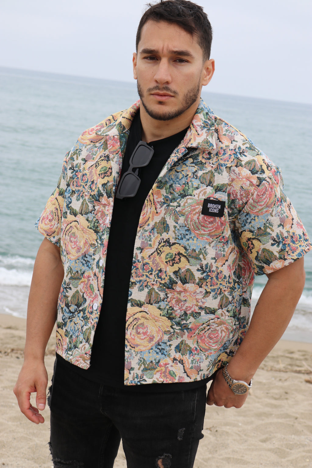 Veste - Tissage Fleurs
