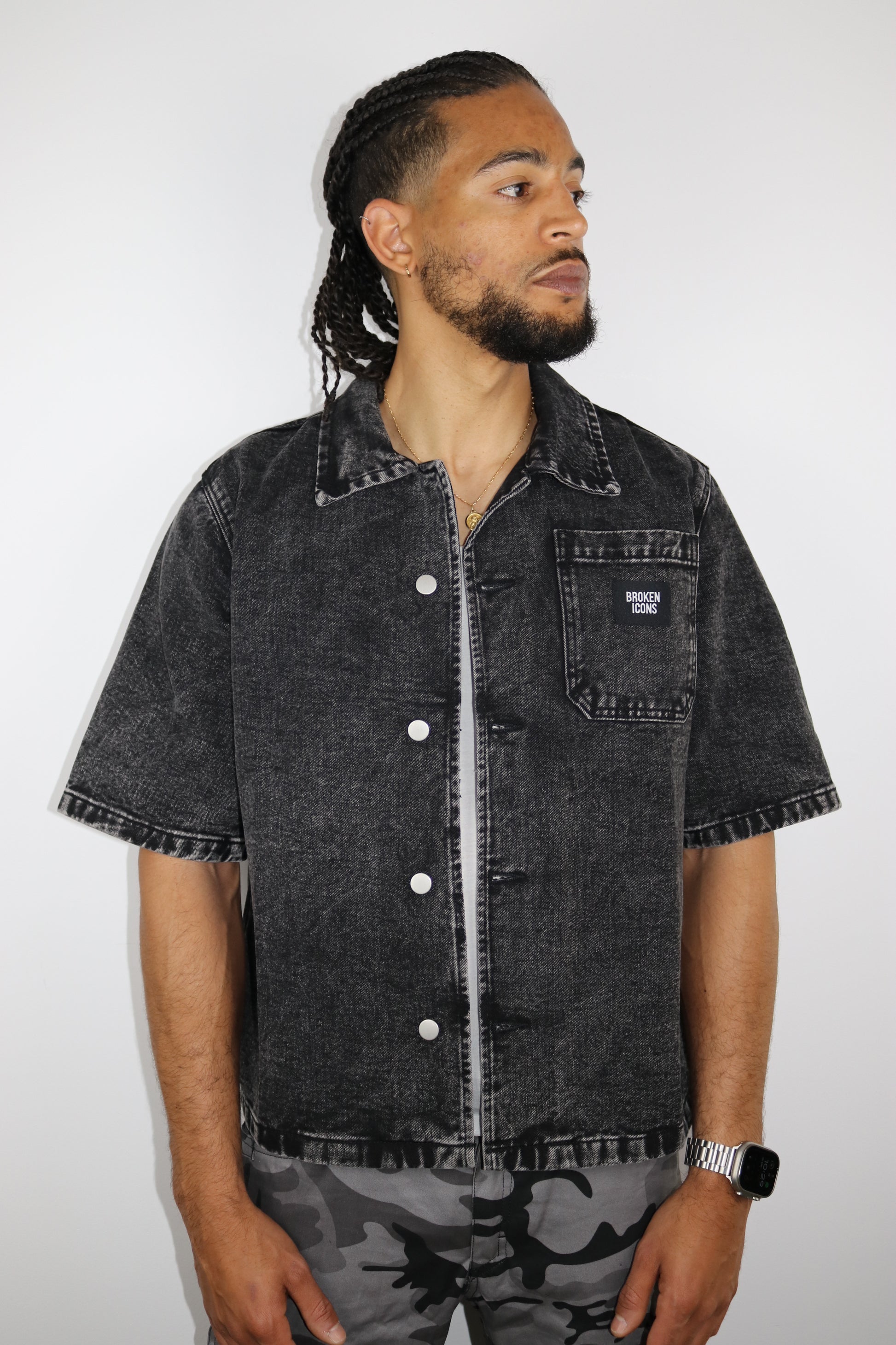 Veste - Denim Délavé Noir