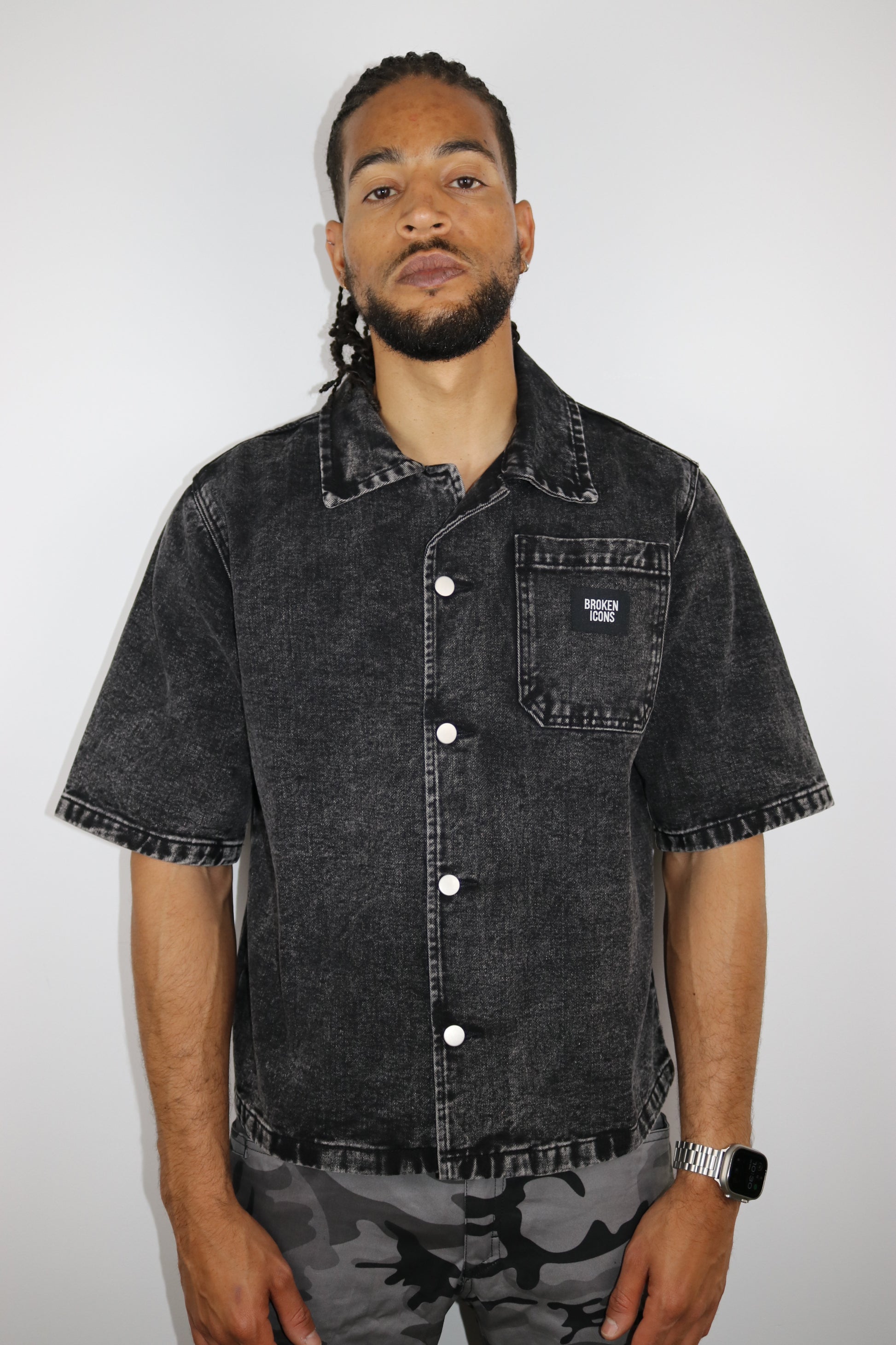 Veste - Denim Délavé Noir