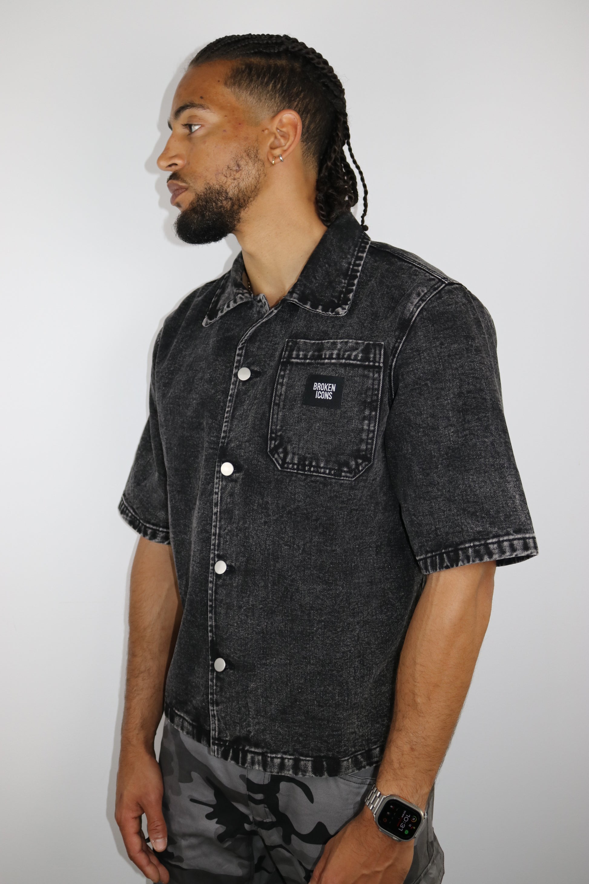 Veste - Denim Délavé Noir