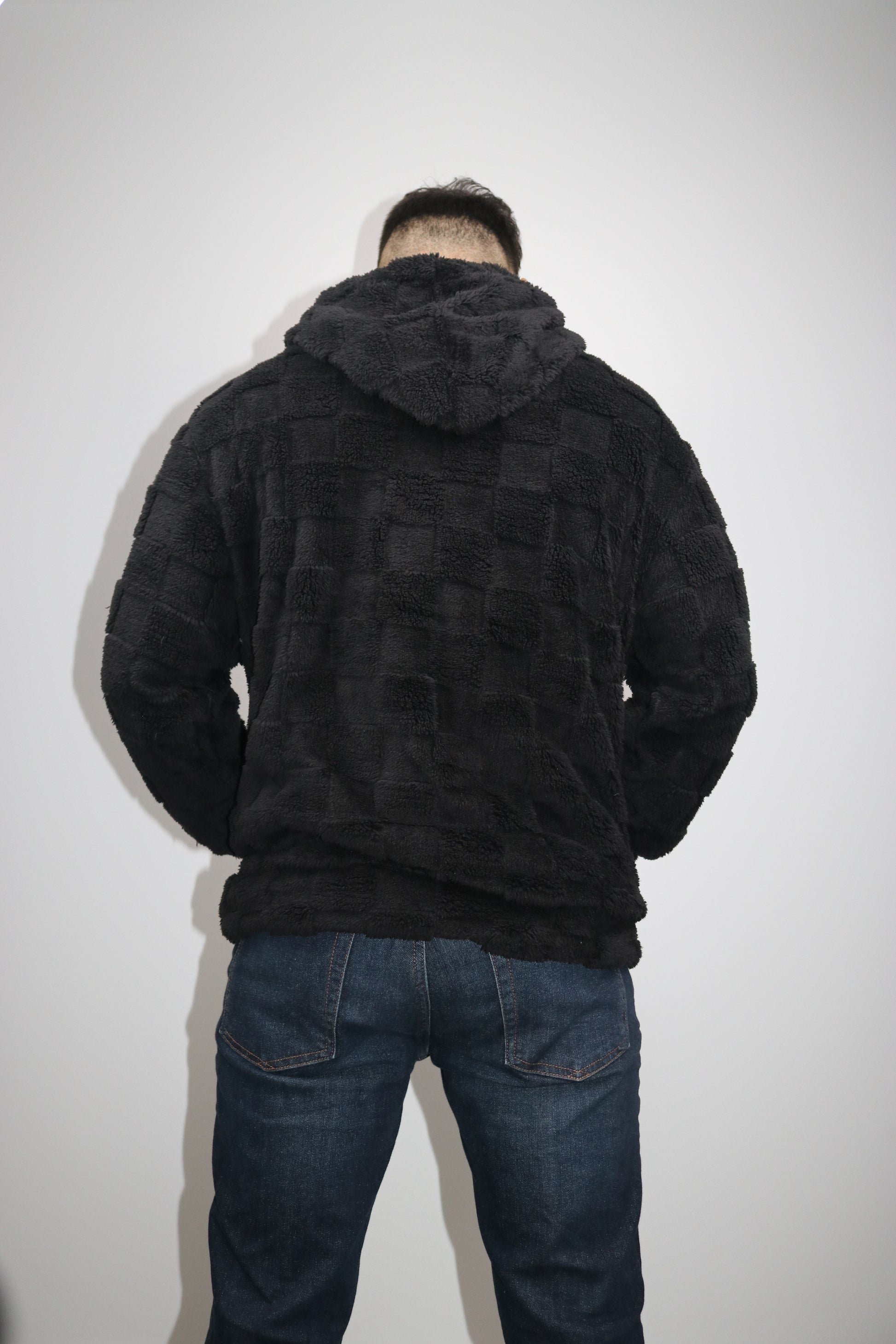 Sweat - Sherpa Noir Damier