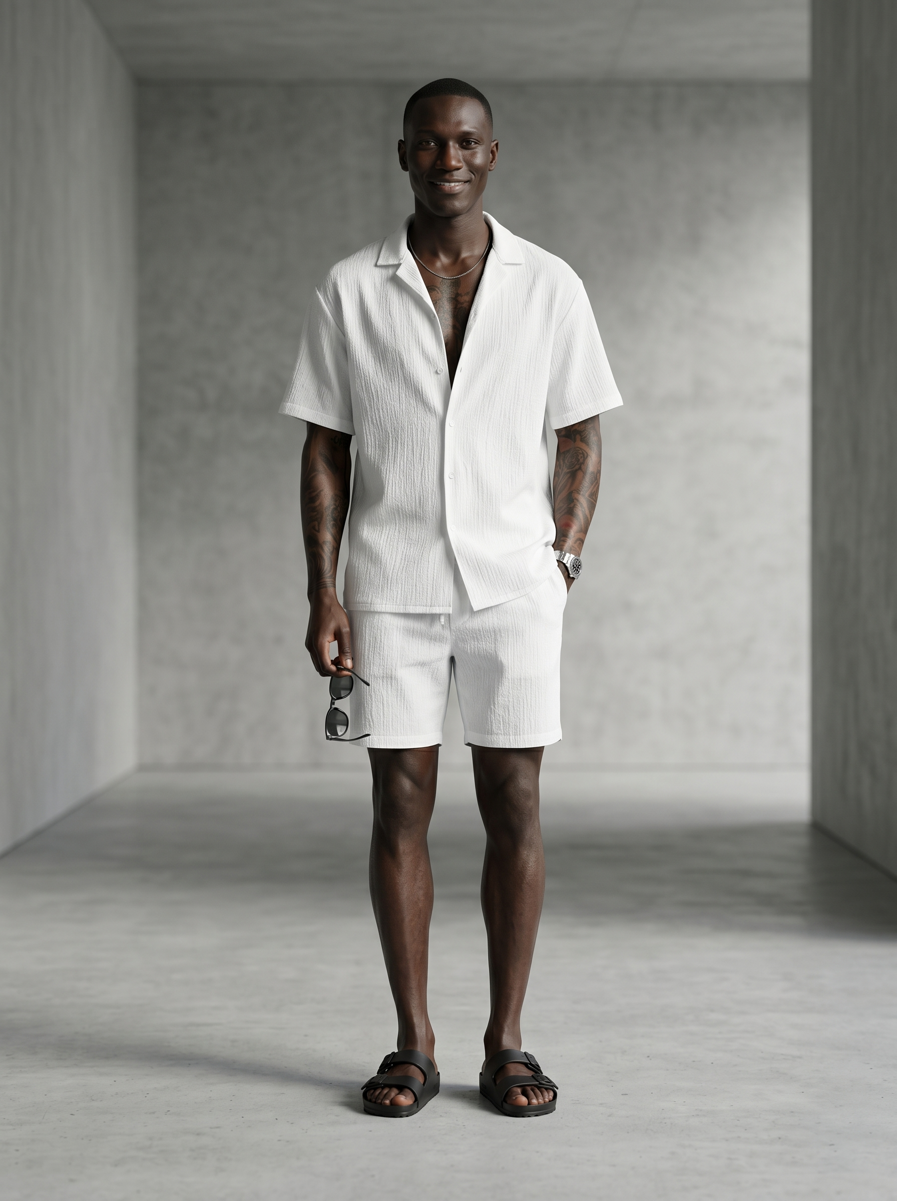 ZERØ - Ensemble Texturé Crinkle - Blanc